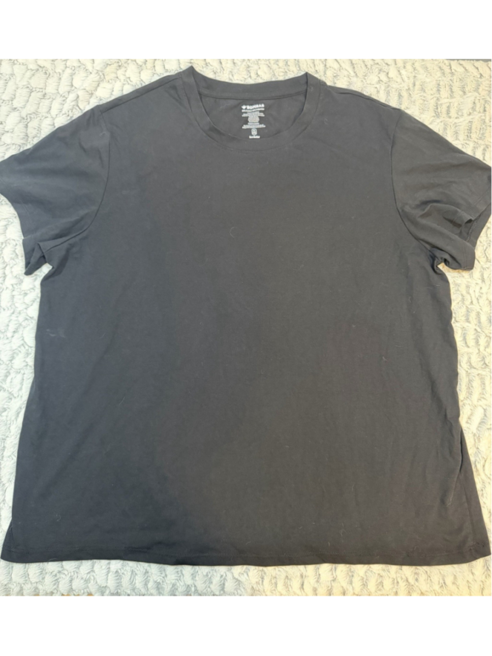 Bombas Men's Black Solid Crew Neck Short Sleeve T-Shirt XL Regular